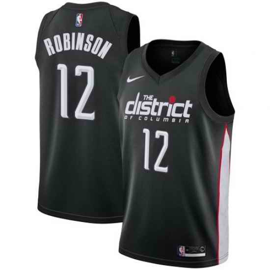 Men Nike Washington Wizards 12 Jerome Robinson Black NBA Swingman City Edition 2018 19 Jersey